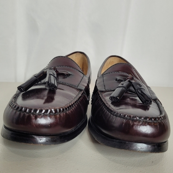 Cole Haan Men's Burgandy Pinch Tassel Loafers - Size 9.5 D - Picture 6 of 14